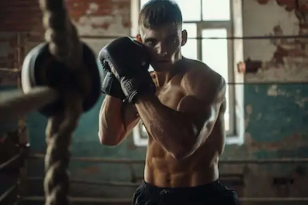 Marlon Sevehon training in the gym